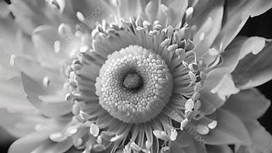 A feast for the eyes these closeups reveal the hidden world within each wildflower. Black and white art.