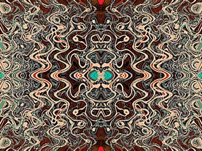 Ornate wavy abstract seamless pattern with vintage effect.