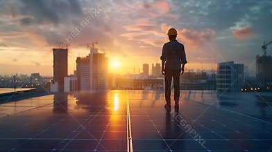 Generative AI architects and investors discuss real estate projects using clean energy or solar cells within resid