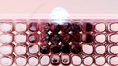 Sunscreen Cream or serum drop, Ultraviolet shield reflect UV sun light, Sunburn, skin cells, aging, sunblock lotion, protection