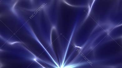 Seamless loop background with shiny blue silk pattern and bright light spreading around