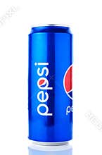 Gaziveren, Cyprus -07.20.2024 330ml Pepsi Bottle can Isolated On White Background