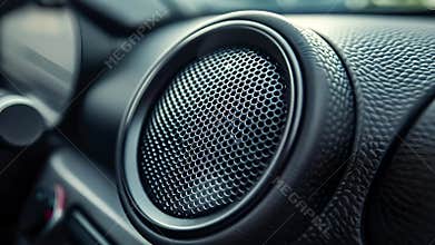 A small compact speaker tucked snugly into the corners of the cars interior proving that big sound can come from small