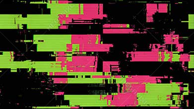 Abstract Glitch Art Background with Digital Noise and Corrupted Data Signal