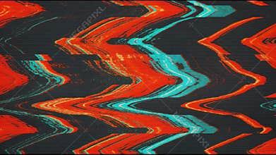 Abstract Glitch Art Background with Digital Noise and Corrupted Signal