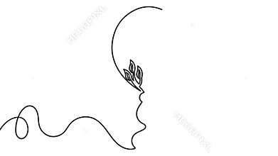 Balloon icon one line art animation seamless loop animated