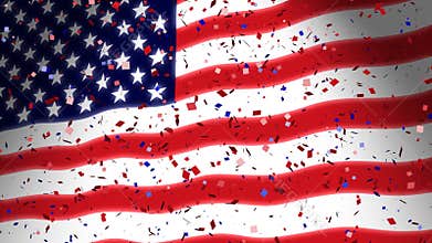 American Flag & Confetti