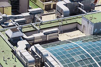 Aerial view ofmodern building.