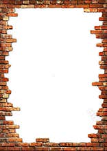 Brick wall grungy frame