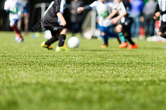 Kids soccer blur