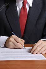 Signing a contract
