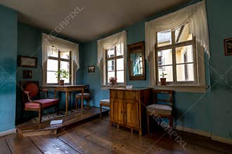 The room at the Goethe House in Weimar, Germany