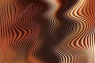 Modern abstract swirl design in chocolate and copper tones with smooth curved lines