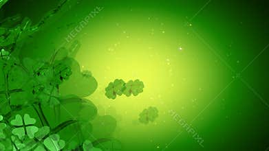 St. Patrick's Day - Green Four Leaf Clover Animation