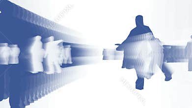 People (Vector Style Camera Fly-Through HD)