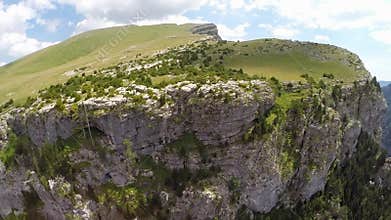 Aerial footage of Canyon de Anisclo in Parque Nacional Ordesa y Monte Perdido, Spain