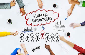 Hands on Whiteboard with Human Resources Concepts