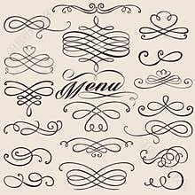 Calligraphy vintage elements