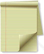 Yellow Legal Pad Corner Paper Page Curl