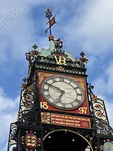 Close up of Eastgate Clock ornate historic design