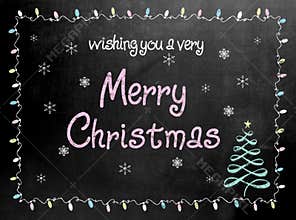 Merry Christmas blackboard chalkboard sign