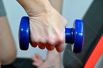 Woman exercising at home , home fitness workout