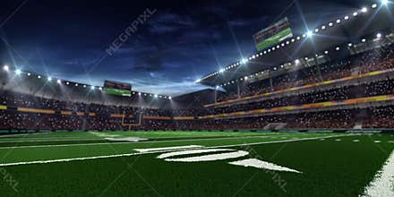 Night american football arena