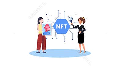 Woman Buying NFT Animated Video