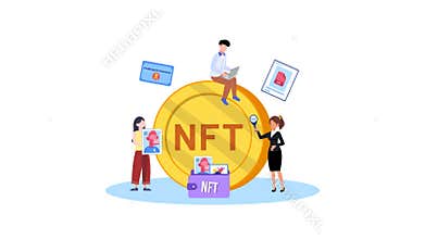 NFT investor Biding Animated Video