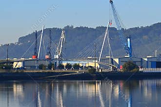 Landscape of the port of Ferrol, Galicia, Spain