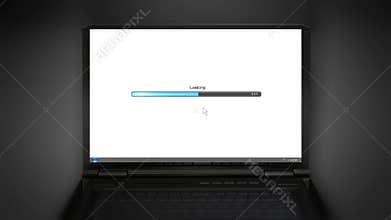 Loading laptop screen