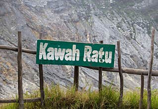 Crater of Tangkuban Perahu. Bandung in Jawa,