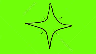 Star Bursting Into Starburst Drawing 2D Animation