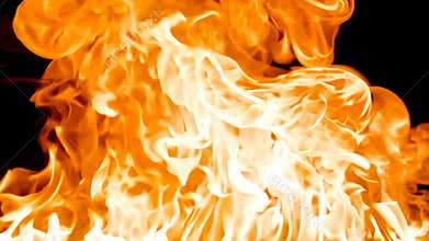 Captivating Flames Emerge From Darkness During Nighttime Demonstration