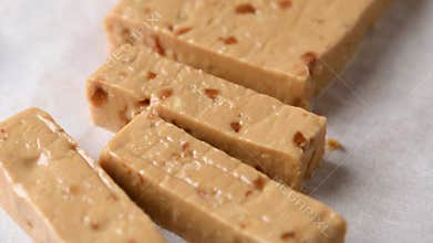 Christmas soft almond nougat bar