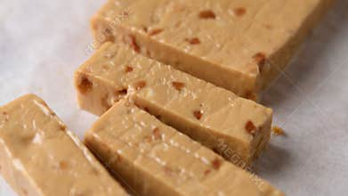 Christmas soft almond nougat bar