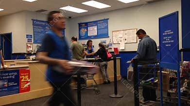 One side of customer service counter