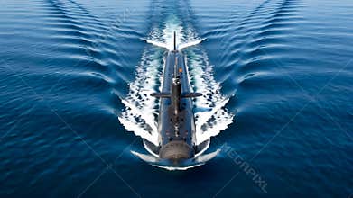 Surreal Underwater Voyage: Deep Blue Ocean Symphony
