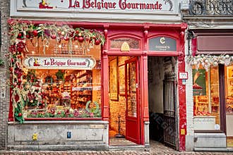 La Belgique Gourmande Chocolate Shop in Bruges, Belgium