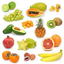 Exotic fruits collection