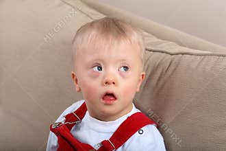 Boy with Down syndrome