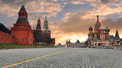 Russia. Moscow. The red area.