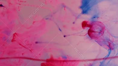 Pigment fume paint blob water dripping mix blot