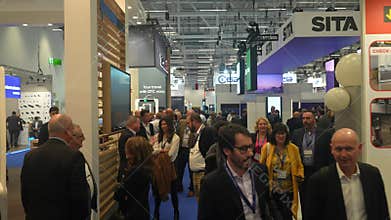 Frankfurt, Germany - September 17, 2024: exhibition in Frankfurt. It is a leading international trade fair in Europe.