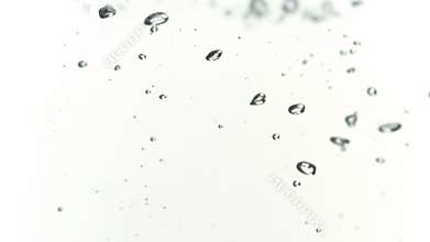 Bubbles moving to a surface in super slow motion