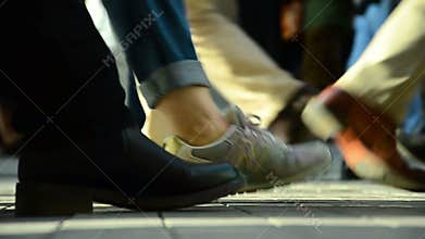 Crowd of people walking /Istanbul / Taksim April 2014