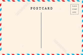 Back of airmail blank postcard.