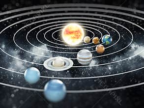 Solar system illustration