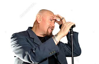 Senior holding a speech