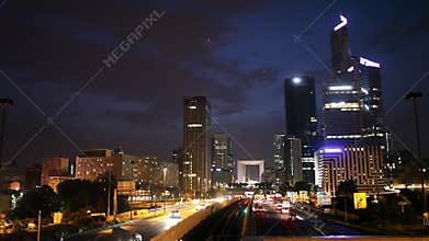 Evening view on Paris skyline